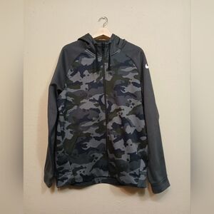 Nike Hoodie Mens Large Camo Full Zip